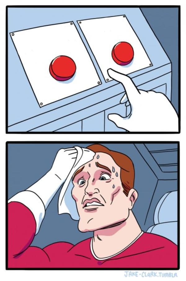 Two Buttons meme meme template