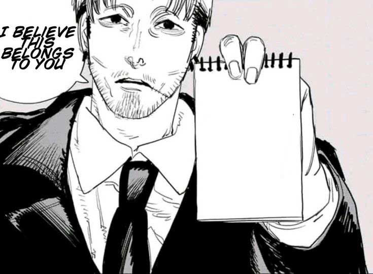 Kishibe holding a note meme template