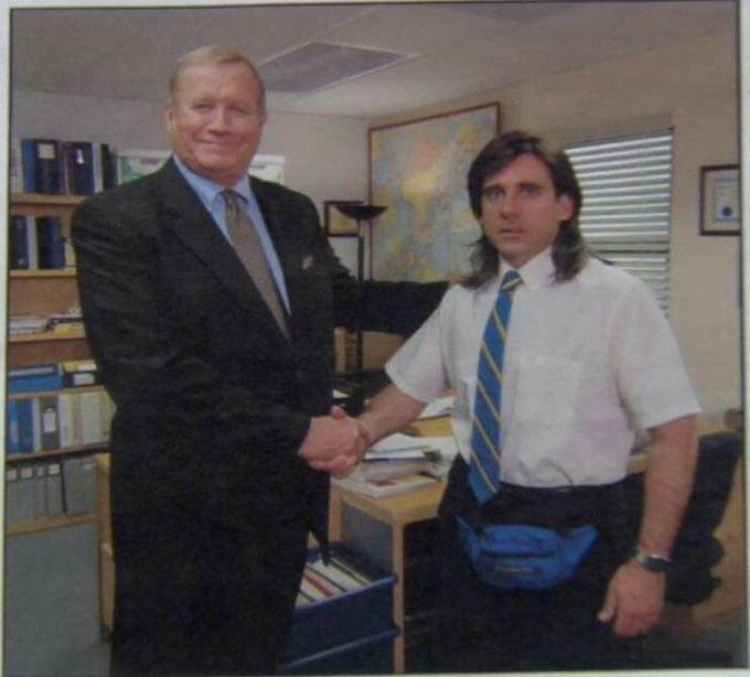 The Office Handshake meme template